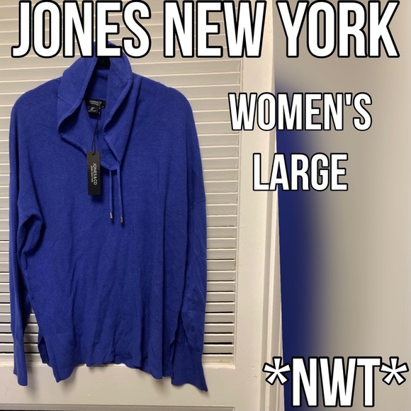 Jones New York blue sweater NWT large - Picture 1 of 7